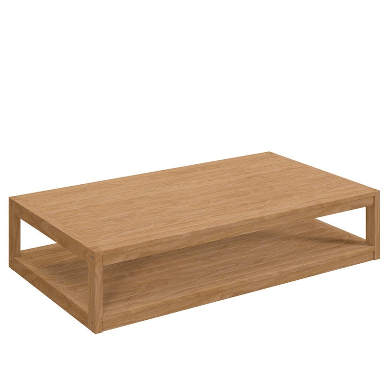 Table basse de patio d'extérieur en teck Carlsbad