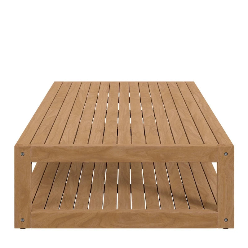 Table basse de patio d'extérieur en teck Carlsbad