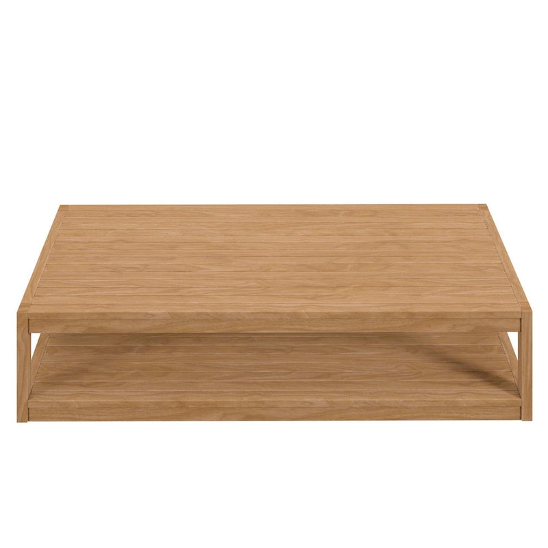 Table basse de patio d'extérieur en teck Carlsbad
