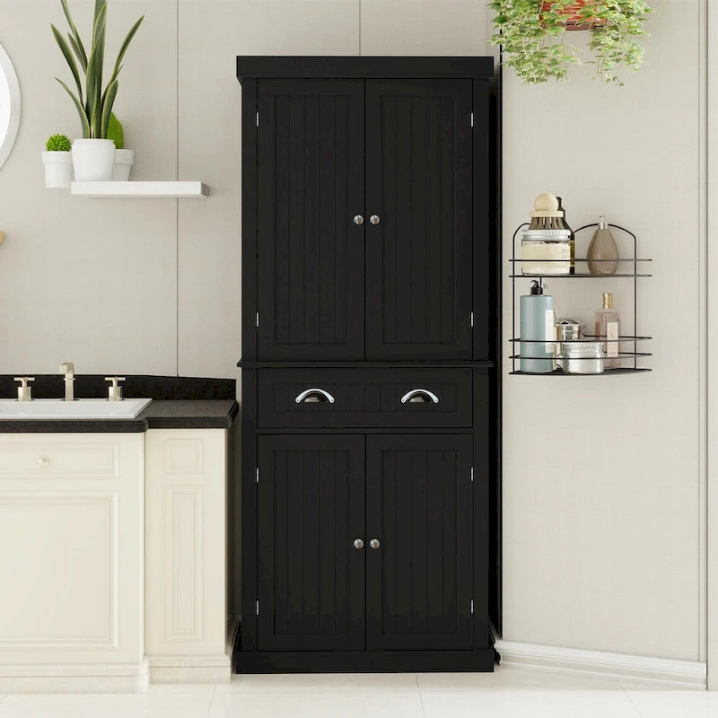 Armoire de rangement de cuisine avec 4 portes et 2 tiroirs