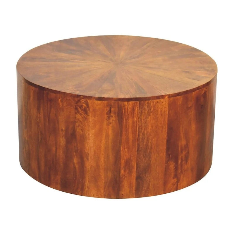 Table basse ronde en bois de châtaignier Artisan Furniture