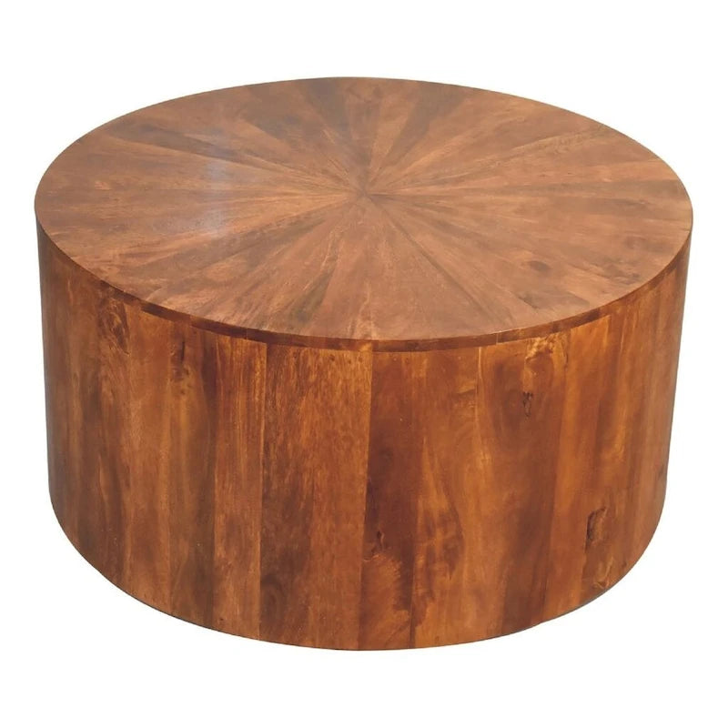 Table basse ronde en bois de châtaignier Artisan Furniture