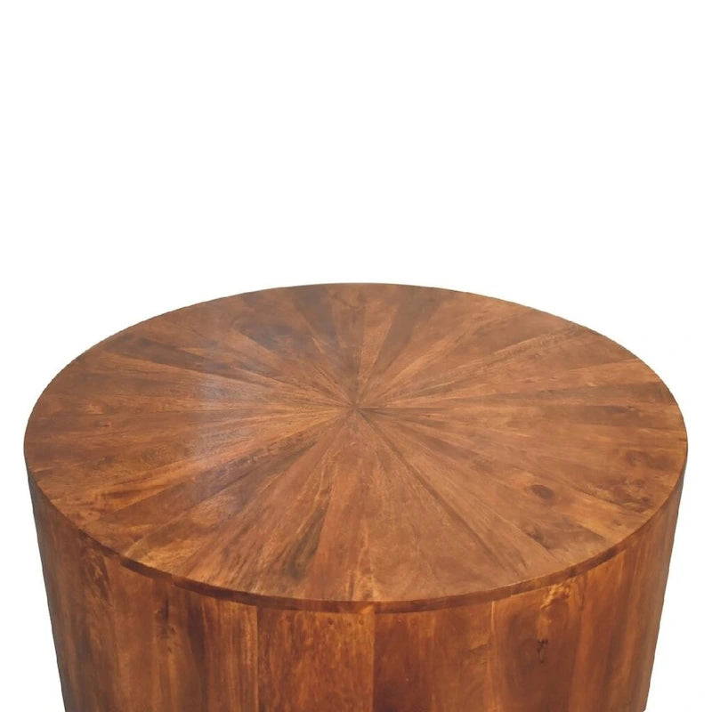 Table basse ronde en bois de châtaignier Artisan Furniture
