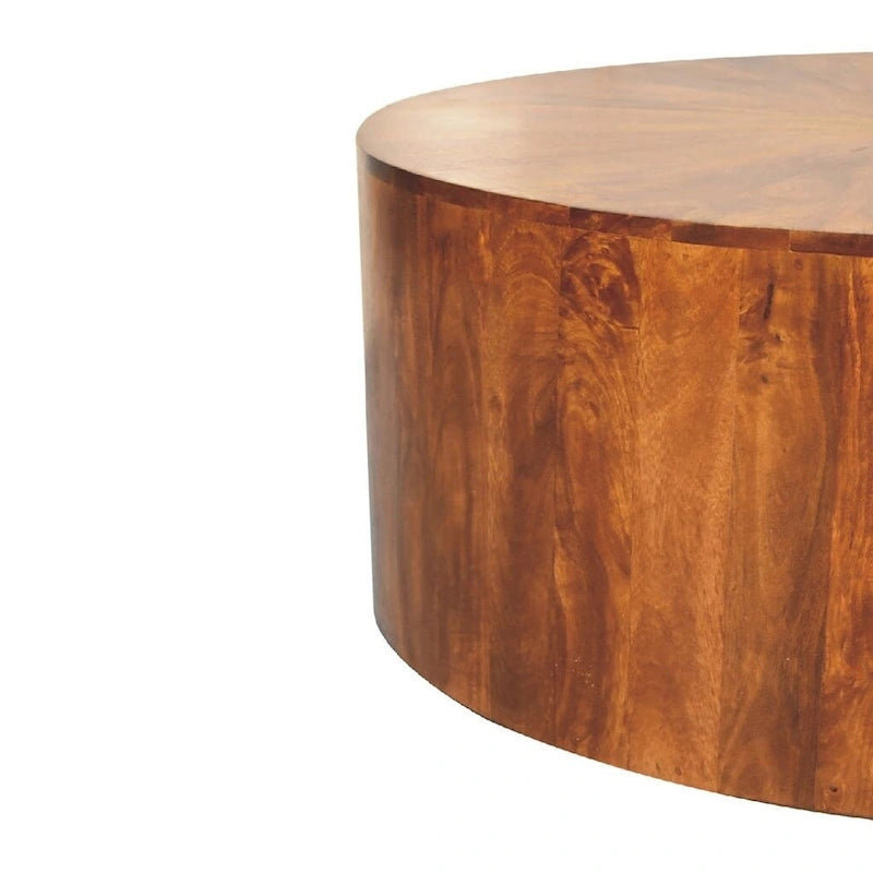 Table basse ronde en bois de châtaignier Artisan Furniture