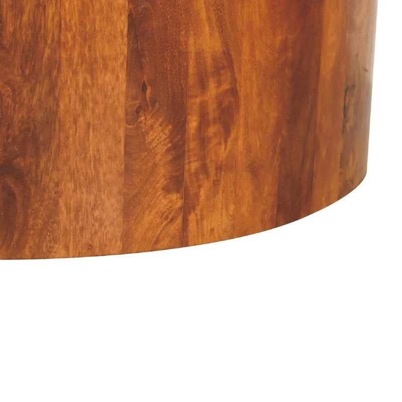 Table basse ronde en bois de châtaignier Artisan Furniture
