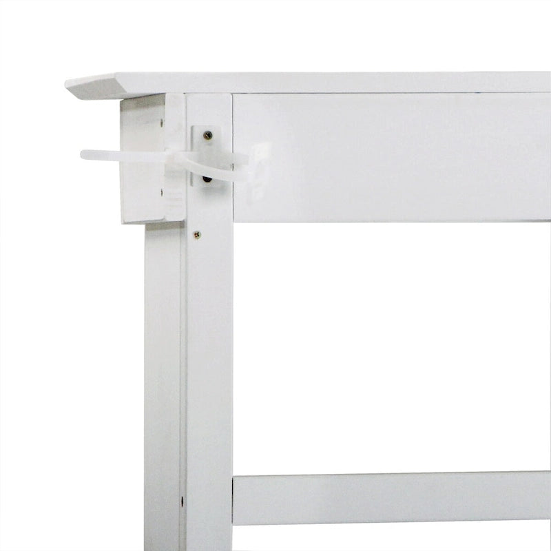 Table de rempotage de jardin, design rustique et épuré avec tiroirs et étagères multiples pour le rangement