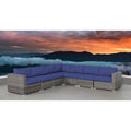 Canapé d'angle d'extérieur réversible en osier LSI 122 avec coussins Sunbrella