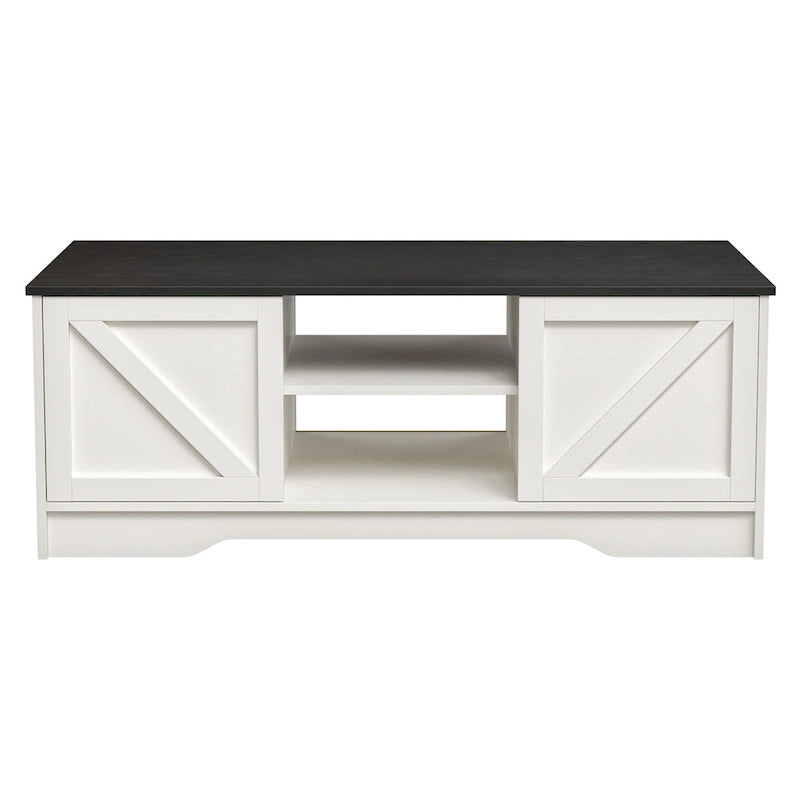 47 table basse rustique de ferme avec rangement et portes coulissantes