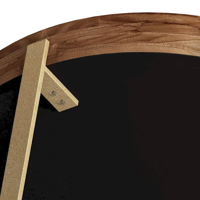 Table basse ronde moderne rétro avec pieds croisés dorés