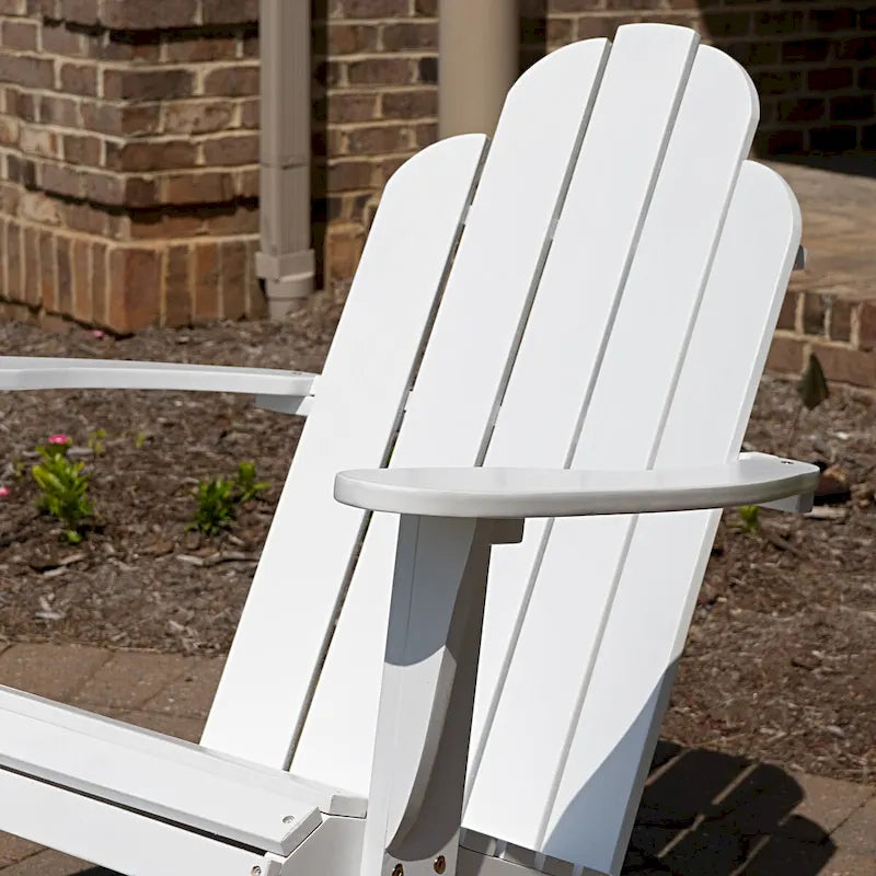 Fauteuil à bascule Adirondack Gavil en bois d'acacia blanc (Lot de 2)