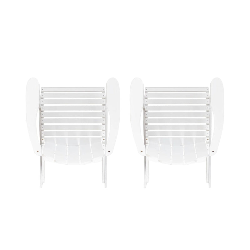 Fauteuil à bascule Adirondack Gavil en bois d'acacia blanc (Lot de 2)