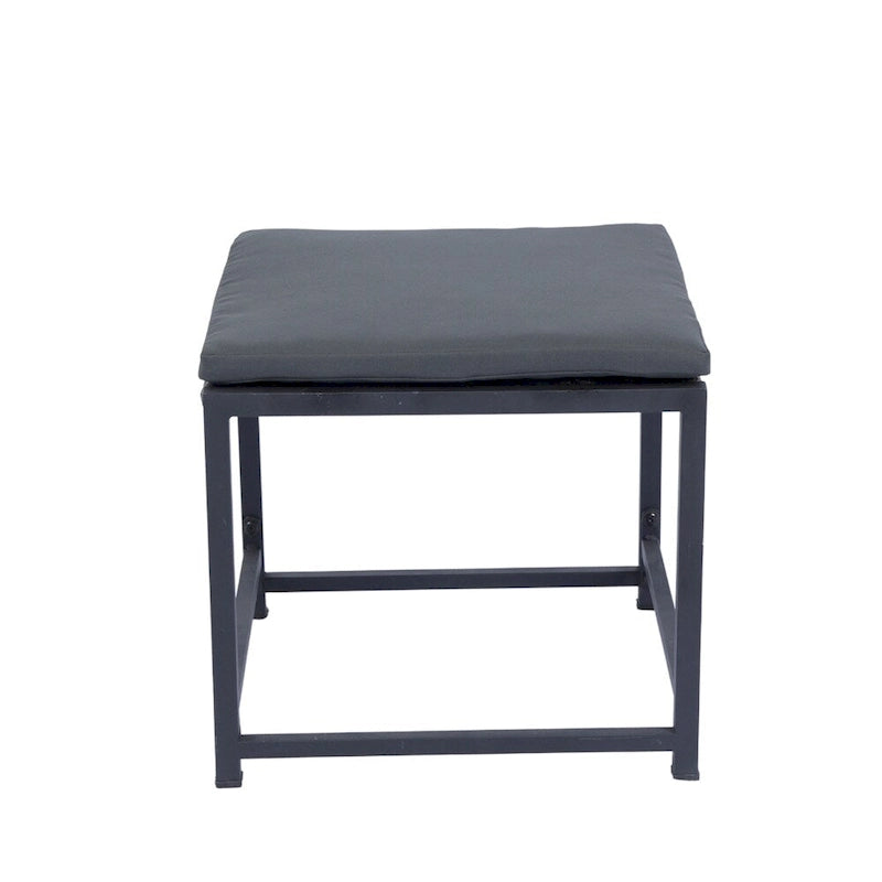 Ensemble de 9 chaises de jardin en rotin avec table en verre et coussins