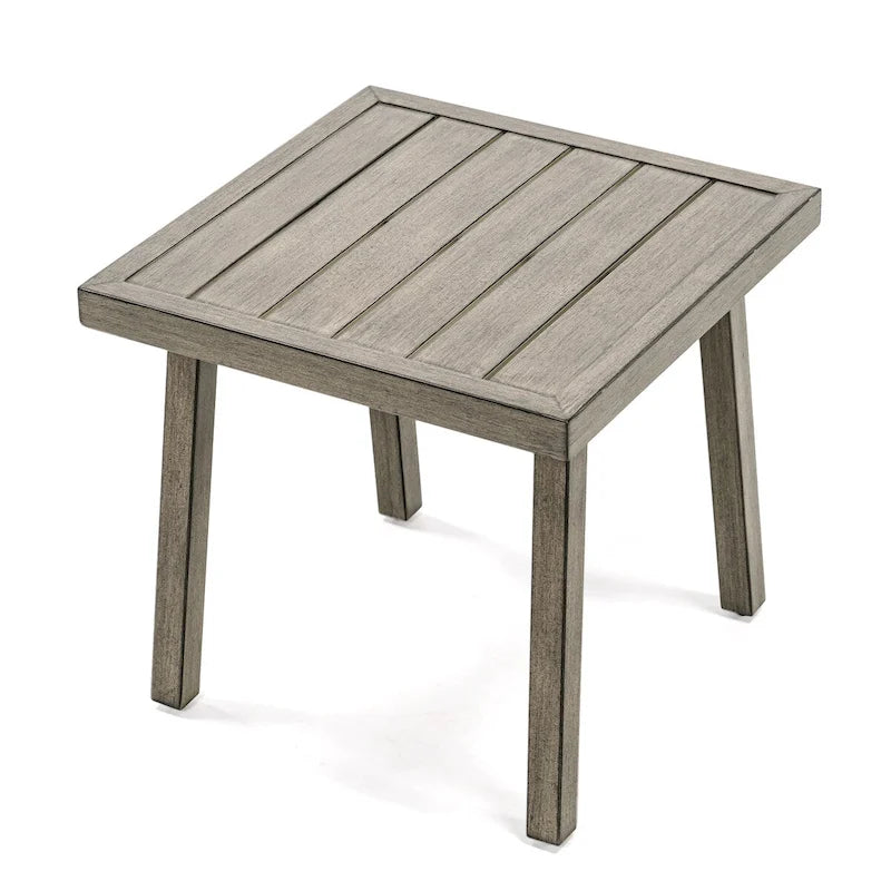 Table d'extérieur en aluminium monobloc avec cadre peint à la main