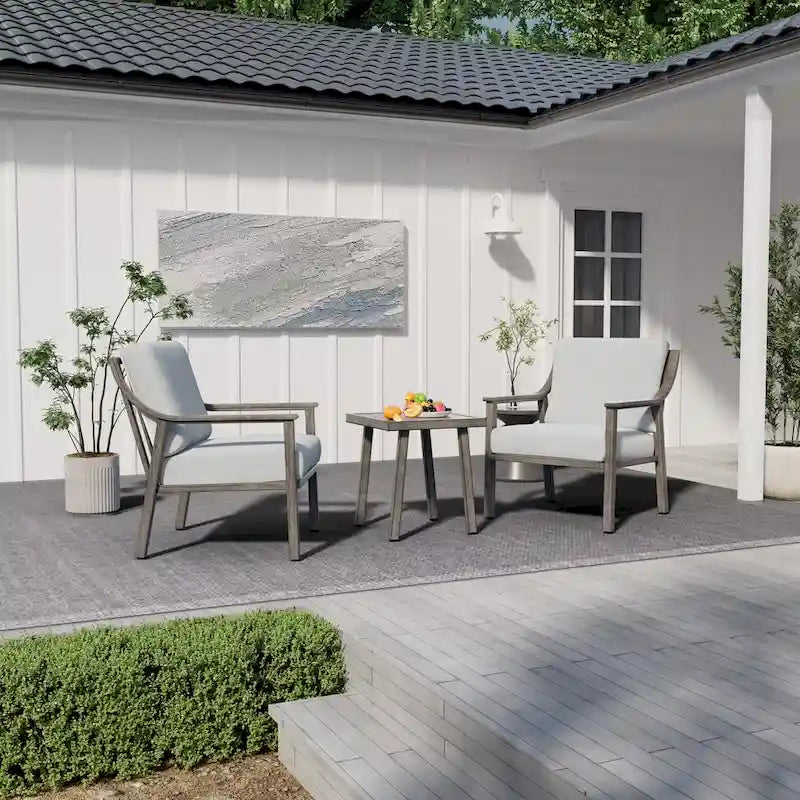 Table d'extérieur en aluminium monobloc avec cadre peint à la main