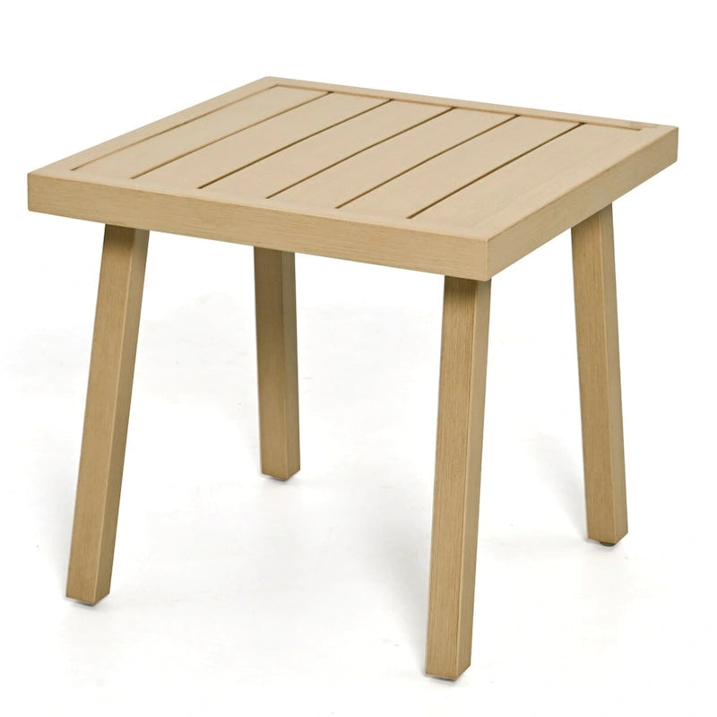 Table d'extérieur en aluminium monobloc avec cadre peint à la main