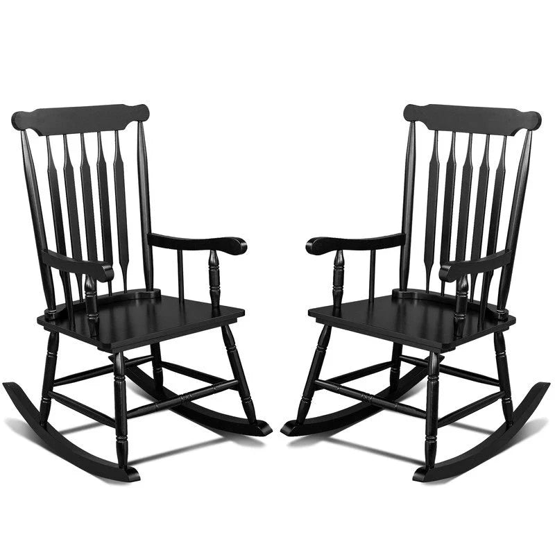 Fauteuil à bascule de patio en bois massif