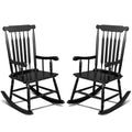 Fauteuil à bascule de patio en bois massif