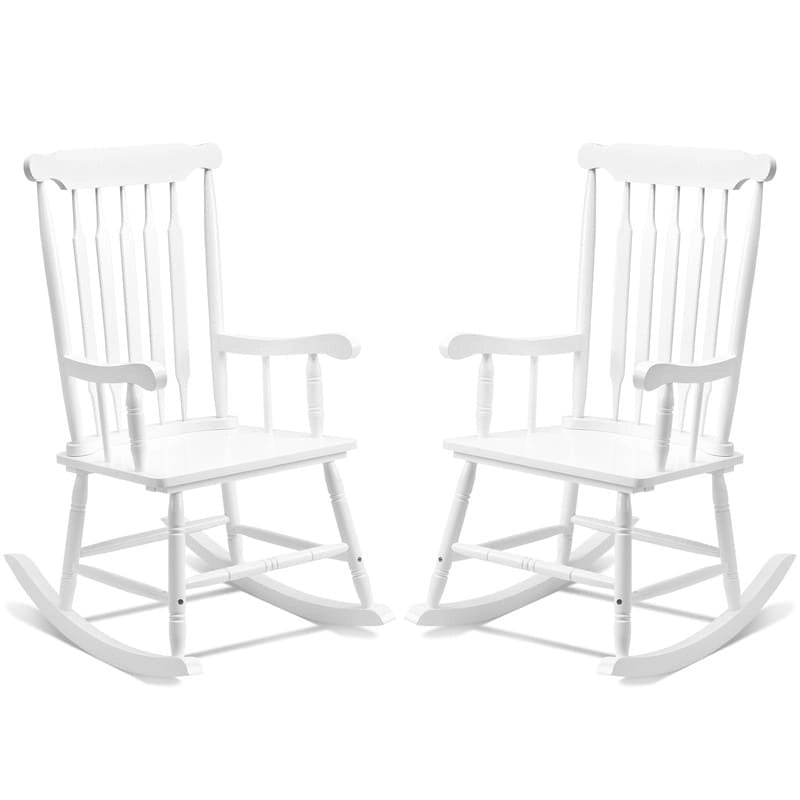 Fauteuil à bascule de patio en bois massif