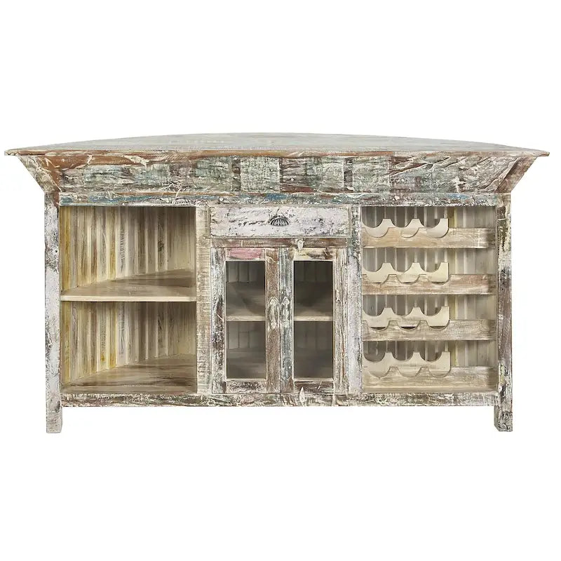 Table d'appoint d'extérieur en oxyde de magnésium – Marron – Roche River Decor