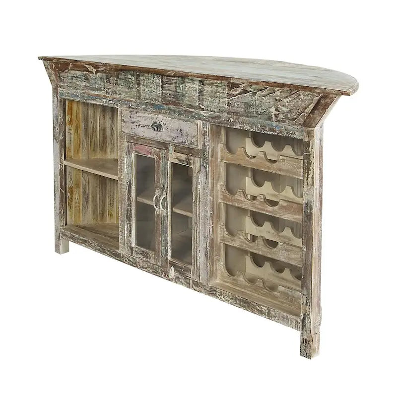 Table d'appoint d'extérieur en oxyde de magnésium – Marron – Roche River Decor