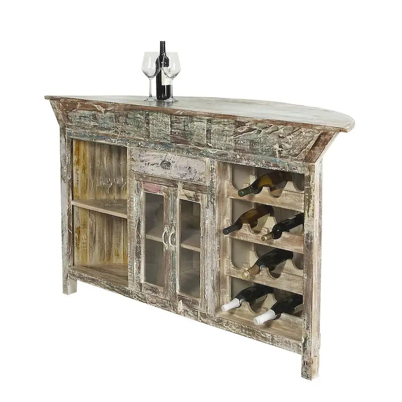 Table d'appoint d'extérieur en oxyde de magnésium – Marron – Roche River Decor