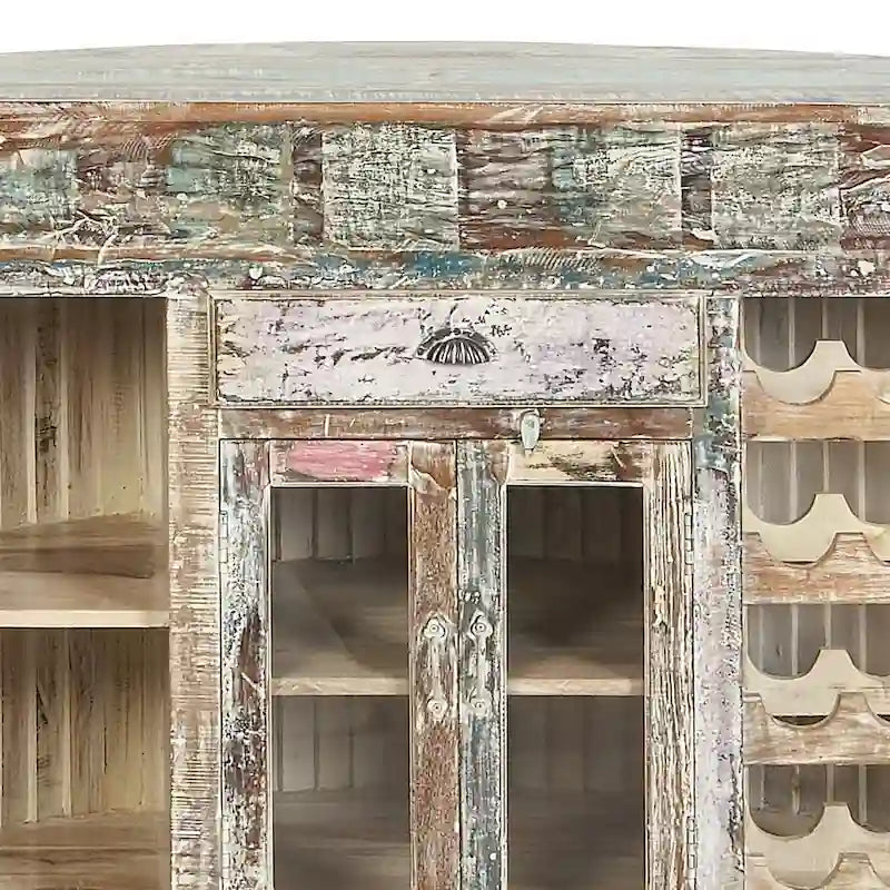 Table d'appoint d'extérieur en oxyde de magnésium – Marron – Roche River Decor