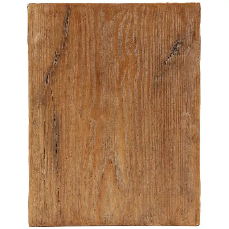Table d'appoint d'extérieur en oxyde de magnésium avec motif de grain de bois naturel - Crème ou Marron - Décor Roche River