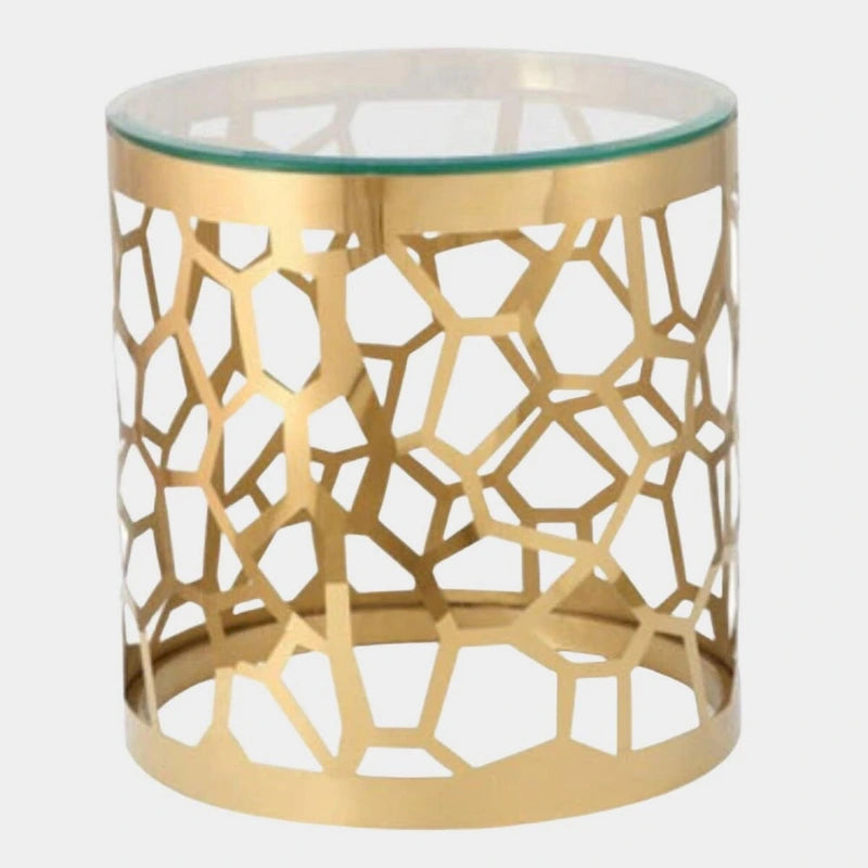 Table d'appoint en verre doré Maluma