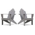 Ensemble de 2 fauteuils Adirondack d'extérieur en teck Cambridge Casual Clovis