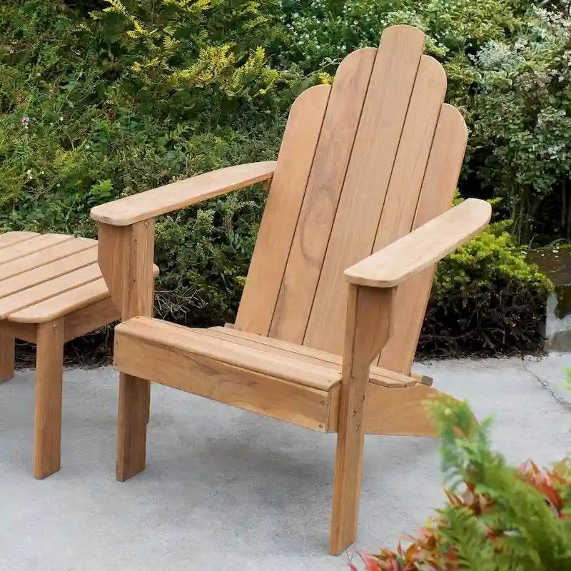 Ensemble de 2 fauteuils Adirondack d'extérieur en teck Cambridge Casual Clovis