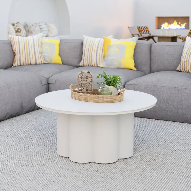 Table basse Palmier blanche