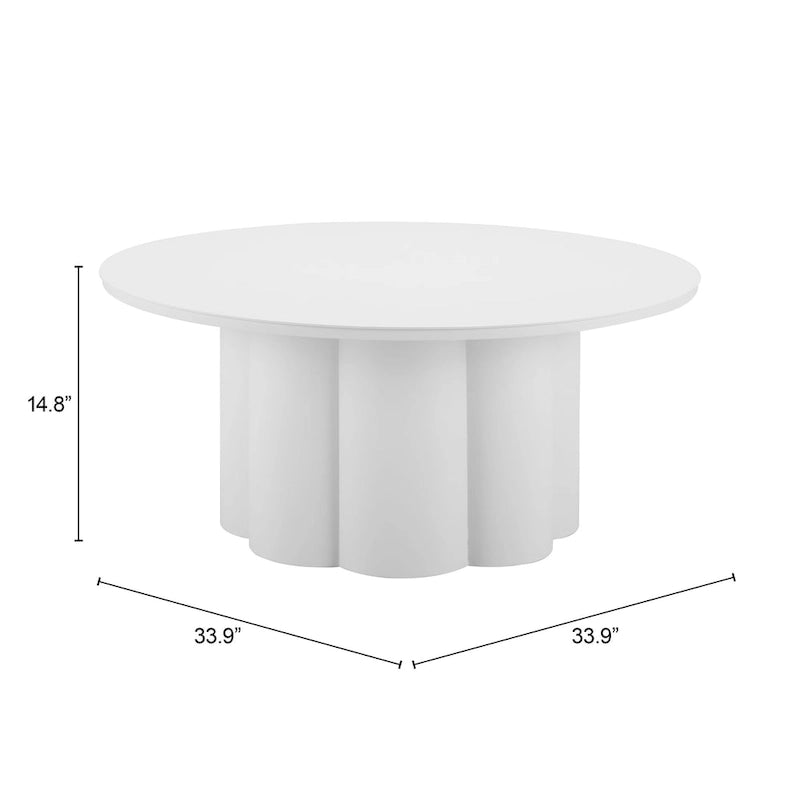 Table basse Palmier blanche