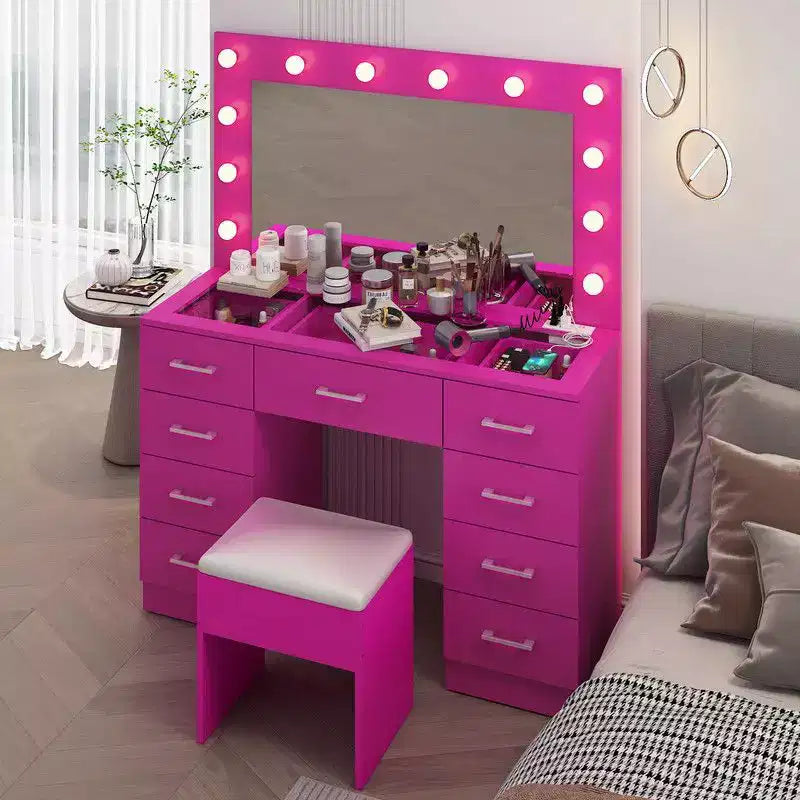 Ensemble de coiffeuse blanche