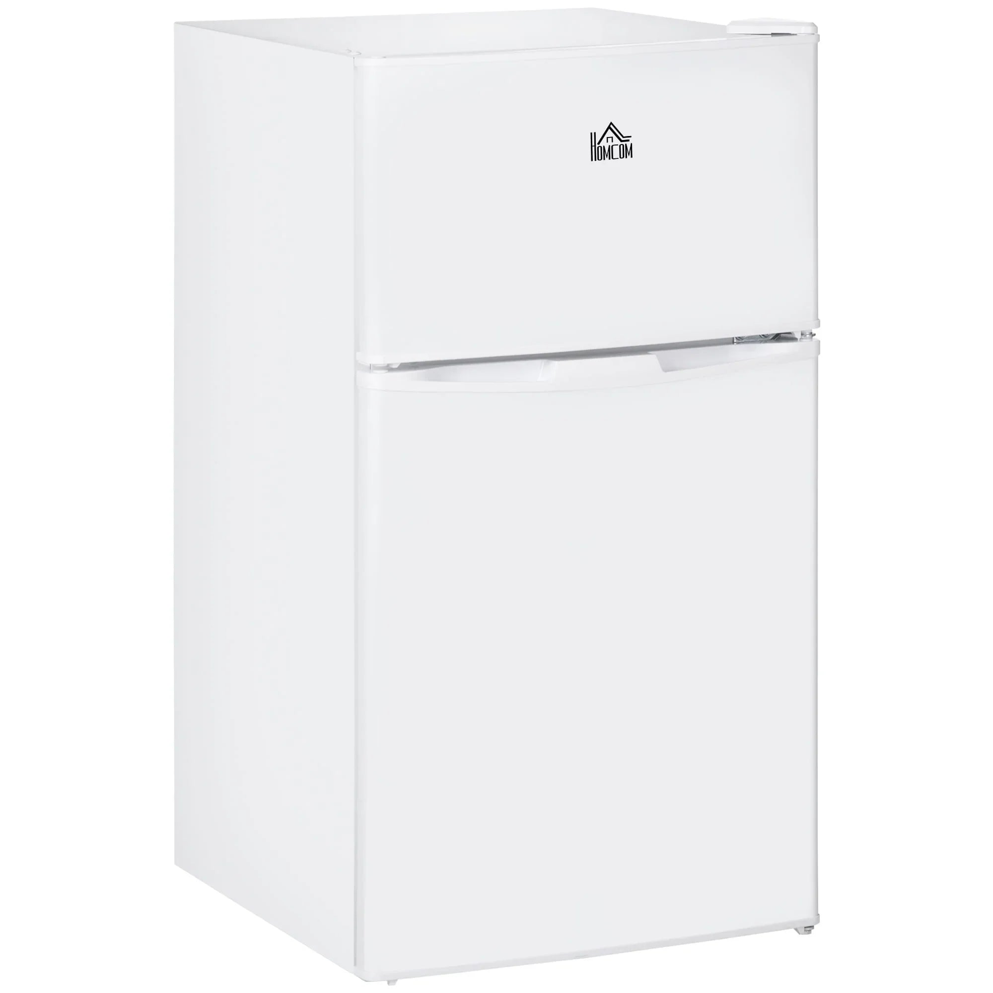 Mini-réfrigérateur HOMCOM à deux portes avec congélateur, réfrigérateur compact de 3,2 pi³ avec étagère réglable, thermostat réglable